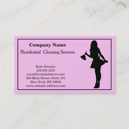 Modern Professional Cleaning Service Visitekaartje (Voorkant)