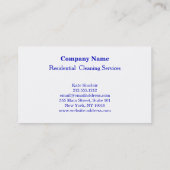 Modern Professional Cleaning Service Visitekaartje (Achterkant)