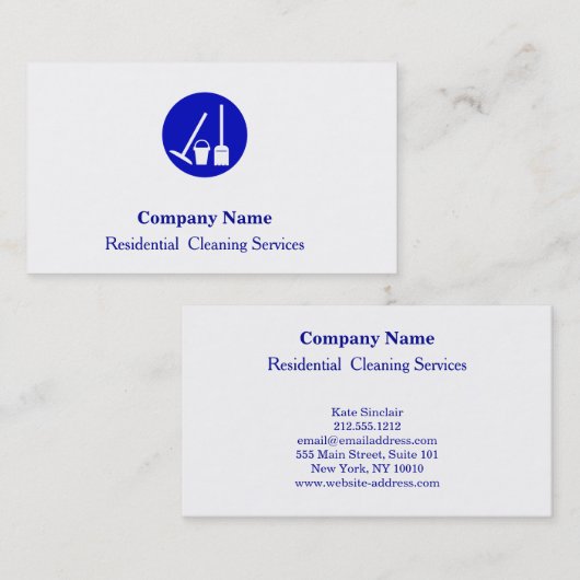 Modern Professional Cleaning Service Visitekaartje (Voorkant / Achterkant)