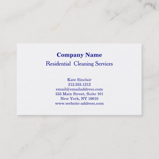 Modern Professional Cleaning Service Visitekaartje (Achterkant)