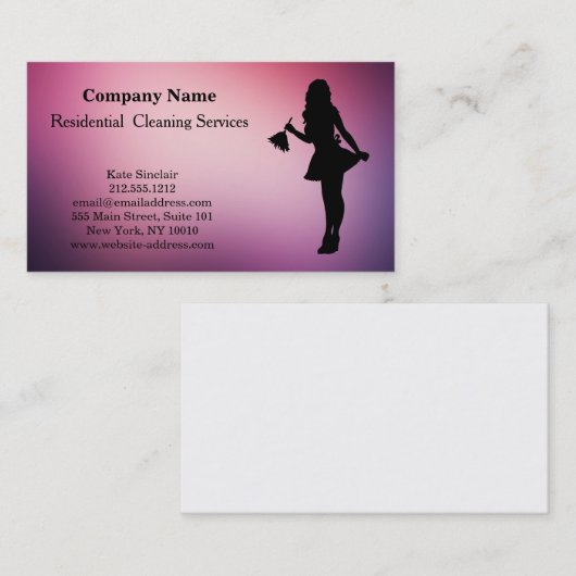 Modern Professional Cleaning Service Visitekaartje (Voorkant / Achterkant)