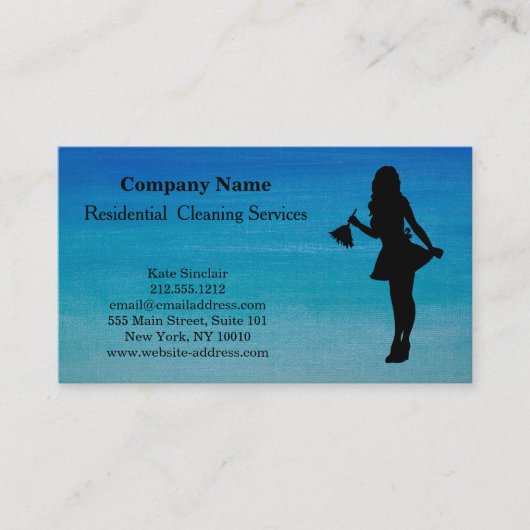 Modern Professional Cleaning Service Visitekaartje (Voorkant)