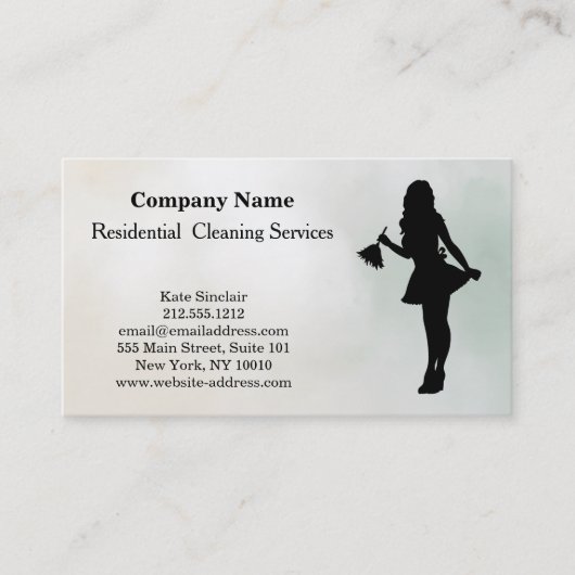 Modern Professional Cleaning Service Visitekaartje (Voorkant)