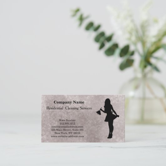 Modern Professional Cleaning Service Visitekaartje (Staand voorkant)
