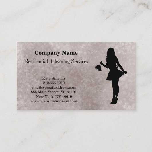 Modern Professional Cleaning Service Visitekaartje (Voorkant)