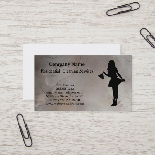 Modern Professional Cleaning Service Visitekaartje (Voorkant / Achterkant in situ)