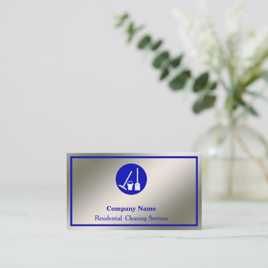 Modern Professional Cleaning Service Visitekaartje (Staand voorkant)