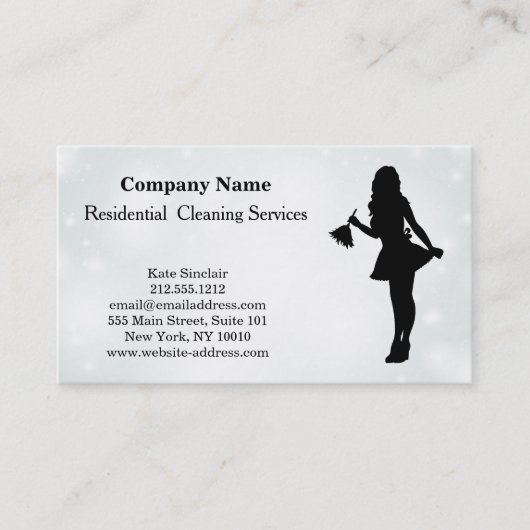Modern Professional Cleaning Service Visitekaartje (Voorkant)