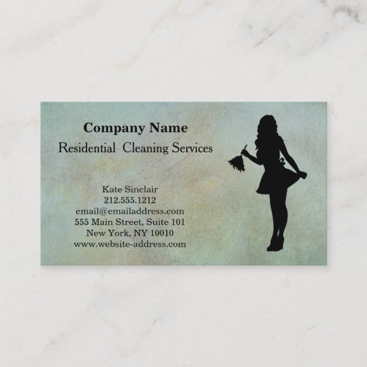 Modern Professional Cleaning Service Visitekaartje (Voorkant)