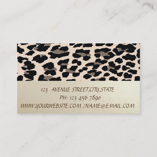 Modern Professional, Confetti, nagels Pools, luipa Visitekaartje (Achterkant)