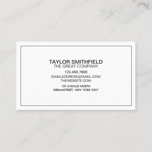 Modern Professional Corporate Trendy Concrete Visitekaartje (Achterkant)