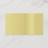 Modern Professional Creatief Zwart en Goud Luxe Visitekaartje (Achterkant)