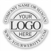 Modern Professional Custom  Business Logo Branded Sticker (Voorkant)