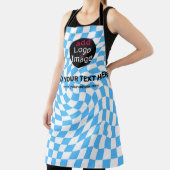 Modern Professional Custom Merk Checker Bleek Blue Schort (Insitu)