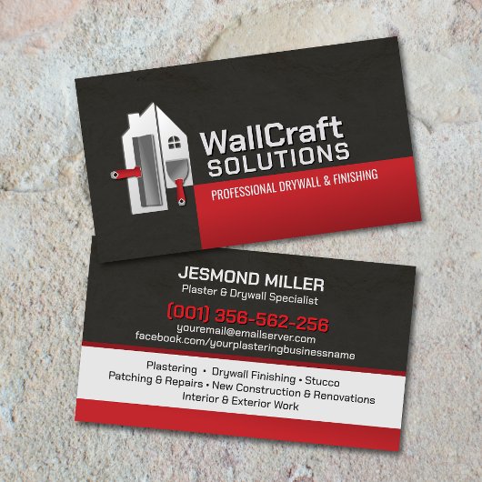 Modern Professional Drywall Plastering Services  Visitekaartje
