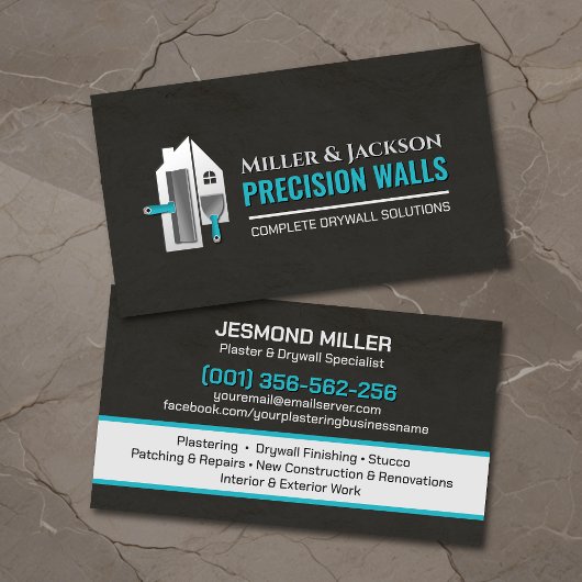 Modern Professional Drywall Plastering Services  Visitekaartje