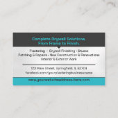 Modern Professional Drywall Plastering Services  Visitekaartje (Achterkant)