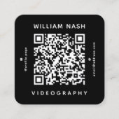 Modern professional duotone QR code Vierkante Visitekaartje (Voorkant)