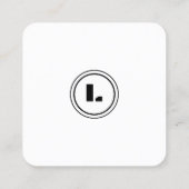 Modern professional duotone QR code Vierkante Visitekaartje (Achterkant)