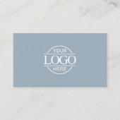 Modern Professional Dusty Blue Company Logo Visitekaartje (Voorkant)