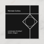 Modern Professional Elegance Square Visitekaartje (Voorkant)