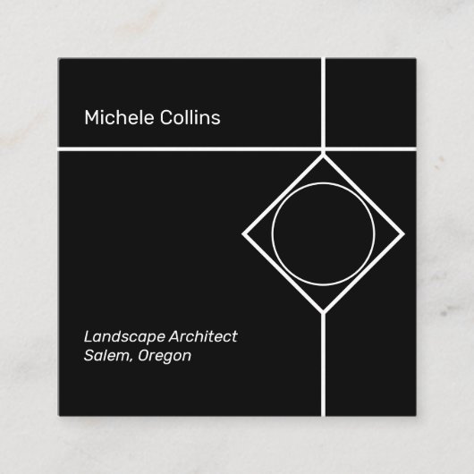 Modern Professional Elegance Square Visitekaartje (Voorkant)
