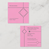 Modern Professional Elegance Square Visitekaartje (Voorkant / Achterkant)