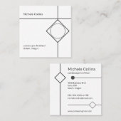 Modern Professional Elegance Square Visitekaartje (Voorkant / Achterkant)