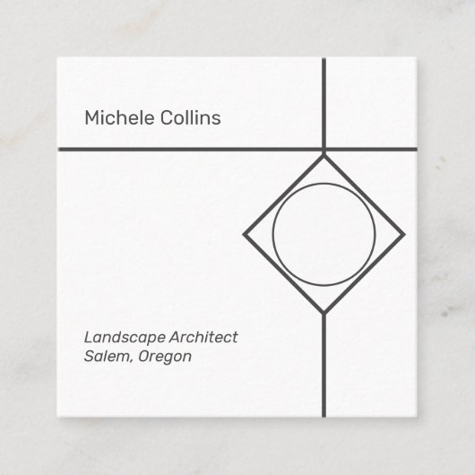 Modern Professional Elegance Square Visitekaartje (Voorkant)