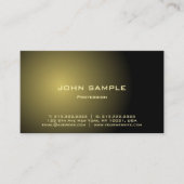Modern Professional Elegant Black en Gold Matte Visitekaartje (Voorkant)