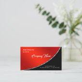 Modern Professional Elegant Bright Crimson Visitekaartje (Staand voorkant)