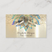 Modern Professional Elegant, Diamonds, Chic Lotus Visitekaartje (Voorkant)