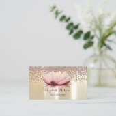 Modern Professional Elegant, Diamonds, Lotus Visitekaartje (Staand voorkant)