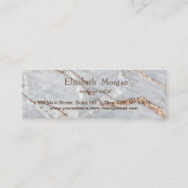 Modern Professional Elegant Roos Gold Hearts Marbl Klantenkaartje (Achterkant)