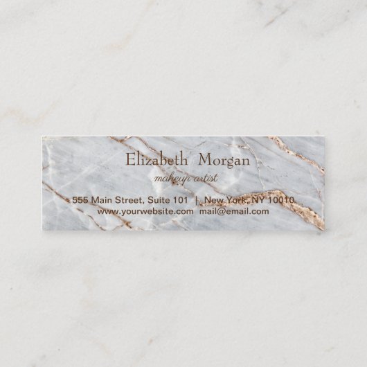 Modern Professional Elegant Roos Gold Hearts Marbl Klantenkaartje (Achterkant)