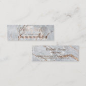 Modern Professional Elegant Roos Gold Hearts Marbl Klantenkaartje (Voorkant / Achterkant)