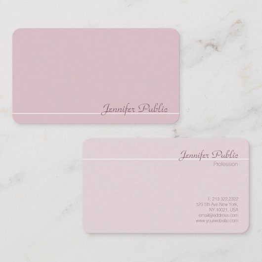 Modern Professional Elegant Trendy Matte Visitekaartje (Voorkant / Achterkant)