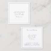 Modern Professional Elegant Trendy Sjabloon Vierkante Visitekaartje (Voorkant / Achterkant)