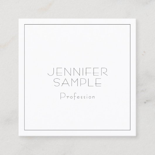 Modern Professional Elegant Trendy Sjabloon Vierkante Visitekaartje (Voorkant)