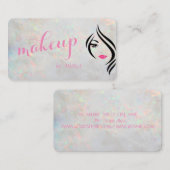 Modern Professional Face Silhouette Opal Visitekaartje (Voorkant / Achterkant)