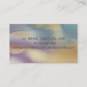 Modern Professional Faux Gold, Flowers Colorful Visitekaartje (Achterkant)