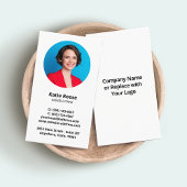 Modern Professional Foto en Logo toevoegen Visitekaartje