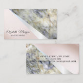 Modern Professional Geometric, marmer Visitekaartje (Voorkant / Achterkant)