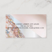 Modern Professional Geometric, Ombre Marble Visitekaartje (Achterkant)