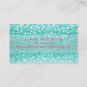 Modern Professional, Glitter Bokeh, Cupcake Visitekaartje (Achterkant)