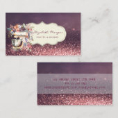 Modern Professional, Glitter Bokeh, Floral Mixer Visitekaartje (Voorkant / Achterkant)