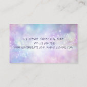 Modern Professional Glitter Lashes Makeup Bokeh Visitekaartje (Achterkant)