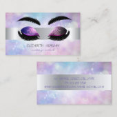 Modern Professional Glitter Lashes Makeup Visitekaartje (Voorkant / Achterkant)