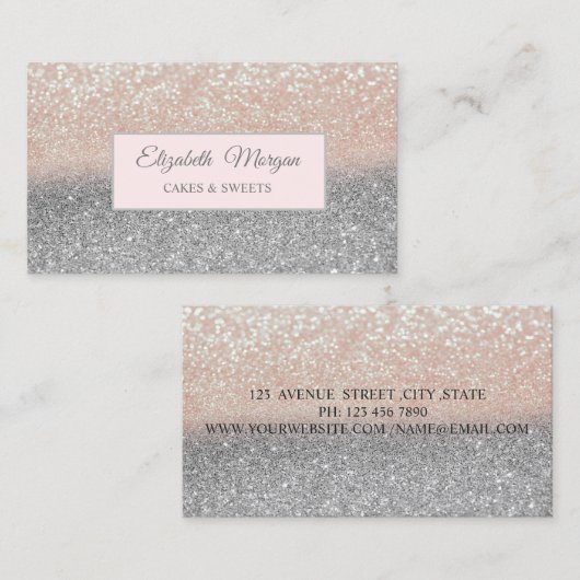 Modern Professional Glitter, Lijst Visitekaartje (Voorkant / Achterkant)