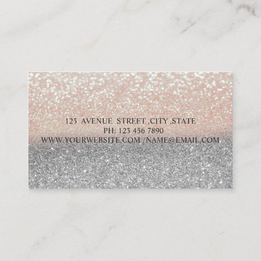 Modern Professional Glitter, Lijst Visitekaartje (Achterkant)